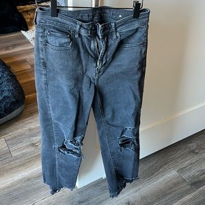 American eagle super stretch ripped straight leg jeans